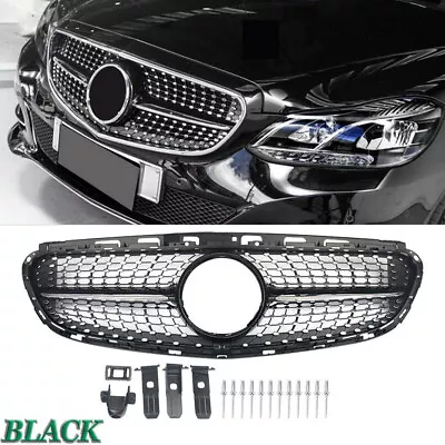 For Mercedes W212 Grill E Class E350 E300 E400 Diamond Style Grille 2014-2016 • $84.89