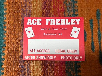 £49.43 • Buy Ace Frehley Just 4 Fun Your Summer 1994 After Show Pass Kiss