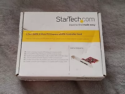 StarTech 2 Port SATA 6Gbps PCI Express ESATA Controller Card • £12.95