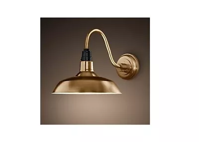 Restoration Hardware Vintage Barn Sconce 14  Aged Brass • $134.99