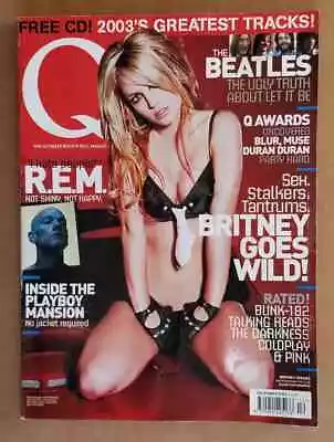 Q Magazine #209- December 2003- Britney Spears/ Beatles/ Rem • $19.98