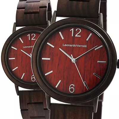 Leonardo Verrelli Women's Watch Braun Analogue Wooden Quartz • $178.97