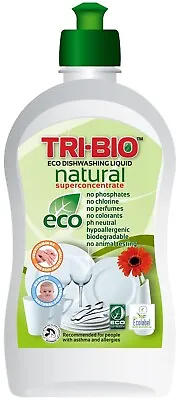 Natural Concentrated Dishwashing Liquid Tri-Bio Eco 420ml No Harsh Chemicals • £6.19