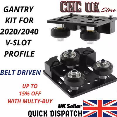 V Wheel Gantry Plate Kit Belt Driven V-slot Cnc Aluminium Extrusion Actuator • £21.99