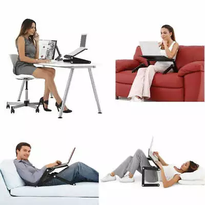 Portable Lapdesk Tray - Ergonomic Adjustable Laptop Desk Table With Mouse Pad • £46.52