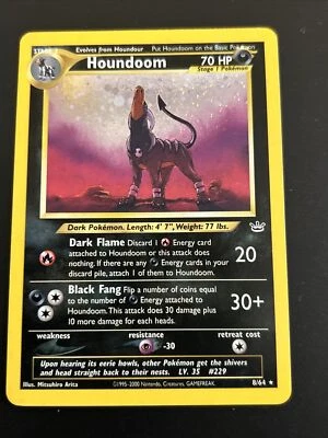 $23.23 • Buy Pokémon TCG Houndoom Neo Revelation 8/64 Holo Unlimited Holo Rare