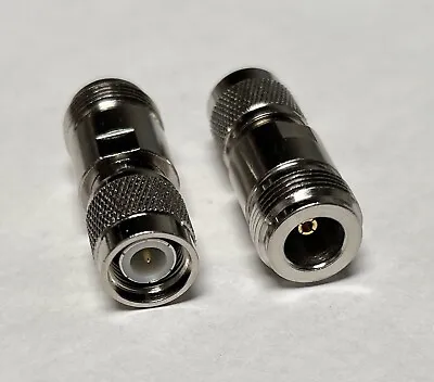 TNC Male To N Female Coaxial 2 PACK RF Adapter Connector Fast USA Shipping • $8.99