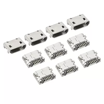 Micro USB Type B Connector 5Pins Female Plug Socket 90 Degree 10Pcs • $6.42