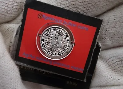Bitcoin Crypto - 1 Gram .999 Fine Pure SILVER Bullion Round Mini Proof Coin Cap • $5.99
