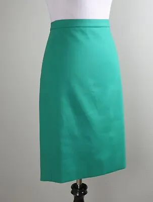 J.CREW NWT $89 Solid Green Lined No. 2 Pencil Skirt Cotton Twill Size 12 Petite • $49.99