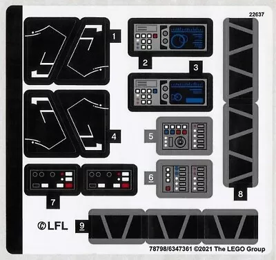 LEGO IMPERIAL LIGHT CRUISER 75315 STICKER SHEET ONLY From Set New & Genuine • $7.99