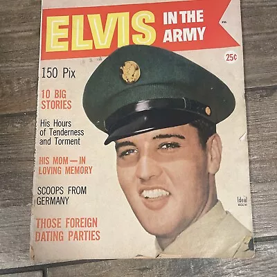 ELVIS PRESLEY Vintage 1959 MAGAZINE ELVIS IN THE ARMY • $28.99