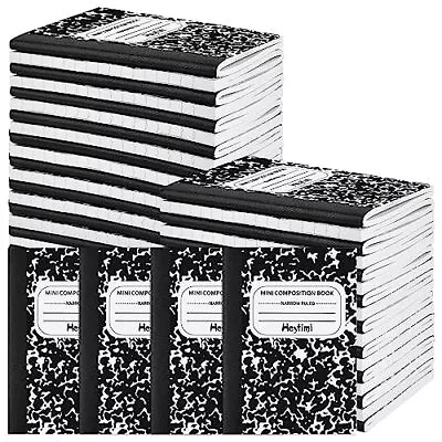 HEYTIMI 120 Pcs Mini Composition Notebooks 4.5 X 3.25 Inch Small Black Marble... • $58.95