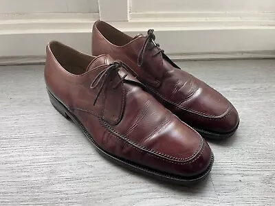 M&S Marks And Spencers Italian Mens Brown Leather Lace Up Shoes - Size UK 12 • £15.95