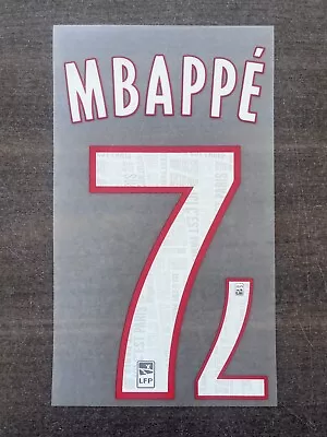 #7 Mbappe (youth) Name Number Set For Psg France 2019/2020 Jersey • $12.99