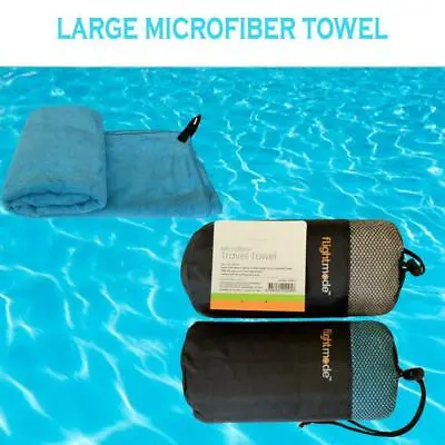 $22.26 • Buy Large Microfiber Travel Towel Sport Beach Towels Ultra Absorbent Quick Dry 130cm