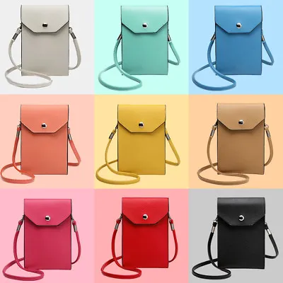 Small Ladies Universal Cross Body Bag Pouch Phone Vertical Handbag Slots Wallet • £4.99