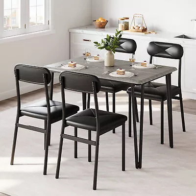 5 Piece Dining Set Table And 4 Chairs Home Kitchen Room Breakfast Furniture New • $150.99