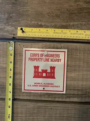 Alabama Army Corps Of Engineers Property Boundary Marker Sign  • $5.99