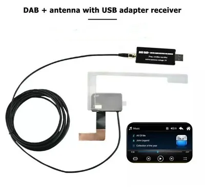 Dab Radio Receiver In Autoantenne Digital DAB Adapter Aux Tuner Box Audio USB • £32.99