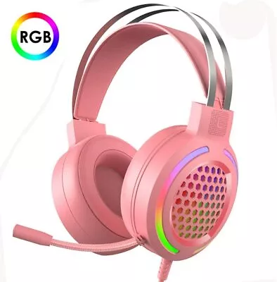 Microphone 7.1 Surround Gaming Headset With RGB Backlit Headphone For PC PS4 Mac • $18.61