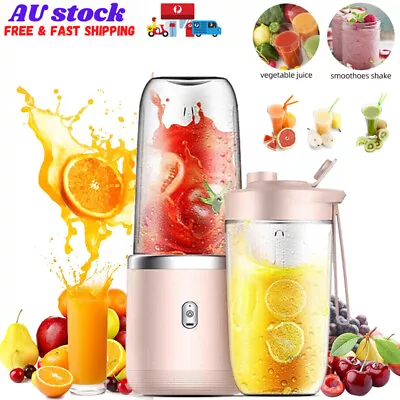 Rechargeable Portable USB Electric Fruit Juicer Smoothie Blender Travel Bottle • $21.92