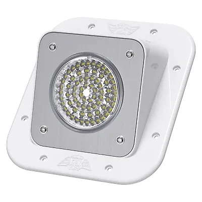 $44.99 • Buy RV LED Porch Flood Light Rectangle Clear Lens Camper RV Trailer White Exterior