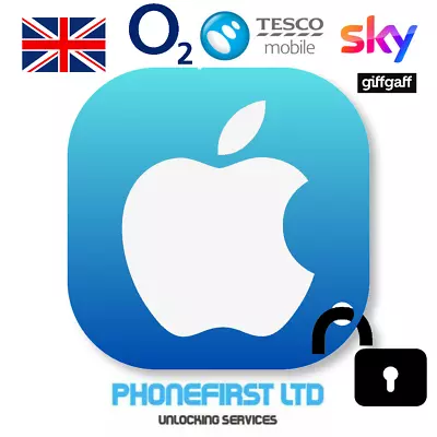 IPhone O2 Tesco UK Unlocking Service 5 5S 5C SE 6 6S 7 8 X XR XS 11 12 Pro Max • £0.99