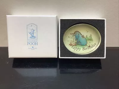 Disney Classic Winnie The Pooh Border Fine Arts Paperweight Crystal Block • $43.46