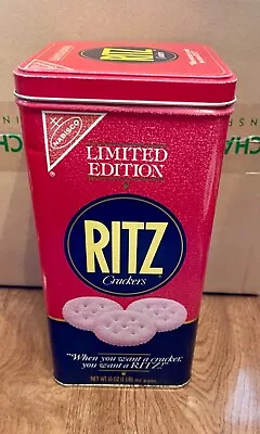 Vintage 1987 RITZ Crackers Limited Edition 16 OZ Metal Tin Can • $9.99