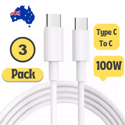 3x Type C To USB-C Cable Charge Charging Data Fast Charger For IPhone 15 Samsung • $8.09