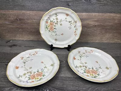 MIKASA Garden Club SILK BOUQUET PATTERN Dinner Plates MADE IN JAPAN~Set Of 3 • $49.48