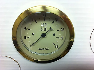 3 3/8 Tachometer Gold • $65