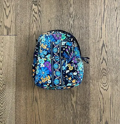 Vera Bradley Backpack - Midnight Blues Floral Design Great Condition • $50