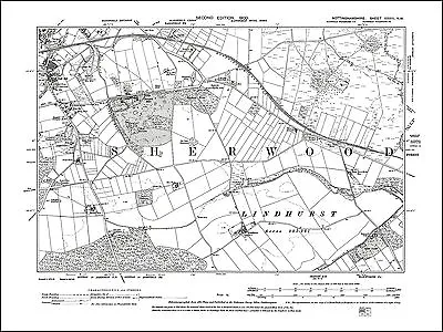 Mansfield (SE) Old Map Nottinghamshire 1900: 28NW Repro • £18.99