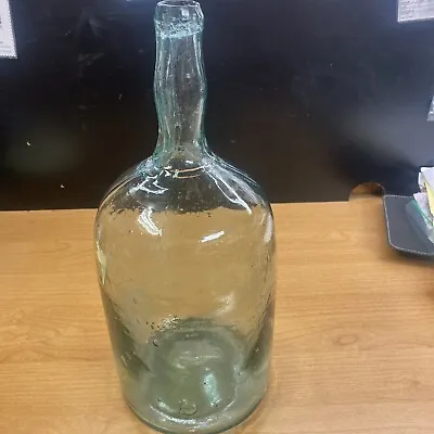 Vintage Large 96 Oz. Wine Jug Bottle Green Glass • $14.99