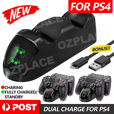 $18.95 • Buy For PlayStation 4 PS4 Controller LED Charger Dock Dual Fast Charger New