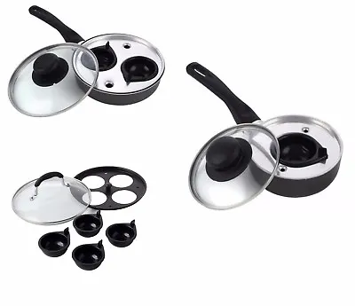 1  2  4 Egg Poacher Poached Pan Non Stick Egg Cooking Pan Cup With Handle  • £14.95