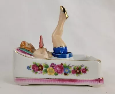 Risque Naughty Nodder Ashtray Bathing Lady G Nov. Co. Japan Patent TT C1950's • $99.95