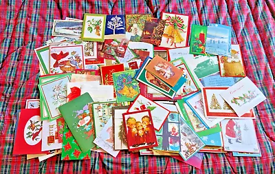 Vintage Lot Over 275+ Used Christmas Holiday Greeting Cards 1970s 1980s 1990s • $30