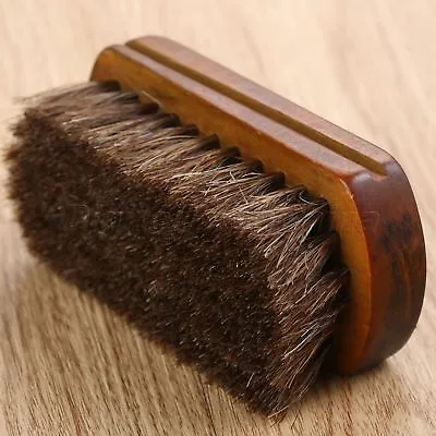 $4.49 • Buy Practical Horse Hair Professional Shoe Shine Polish Buffing Brush Wooden Brushes