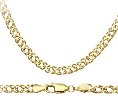 9ct Yellow Gold 22 Inch Double Curb Chain Necklace - 3.5mm - UK Hallmarked • £254.95