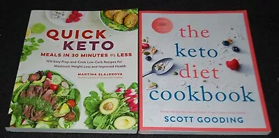 The Keto Diet Cookbook By Scott Gooding + Quick Keto Meals By Martina Slajerova • $29.50