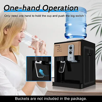 Loading Small Water Cooler Dispenser 5 Gallon Cold And Hot Water Dispenser Top • $49.40