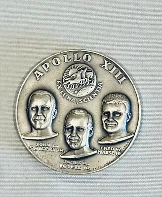 Apollo 13 Nasa Moon Mission 4.87 Ounce .999 Silver Medal Medallic Art Company • $195
