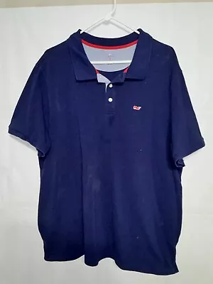 Vineyard Vines Mens 2XL Blue Short Sleeve Polo • $12.49