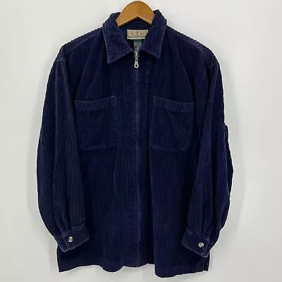 Express Corduroy Jacket Men's M Navy Blue Full Zip Cotton Vintage 1990's • $34.95