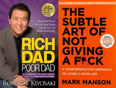 $36.29 • Buy Combo Set Of 2 Books(Rich Dad Poor Dad + The Subtle Art Of Not Giving A F*ck)