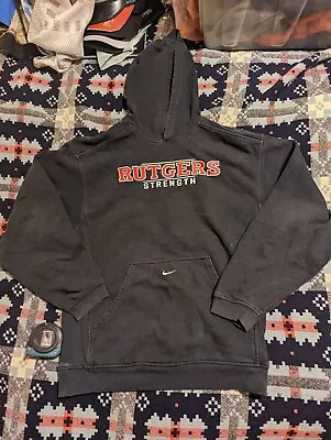 Vintage Nike Rutgers University Strength Htodie Sweatshirt M Mid Center Swoosh  • $29.88