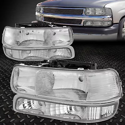  For 99-02 Silverado 00-06 Suburban Tahoe Chrome Headlights Bumper Signal Lights • $60.88